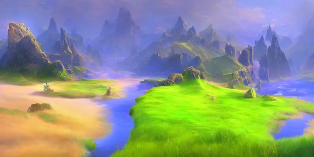 Landscape generated by the model