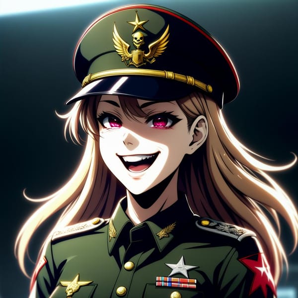 Anime-Style Military Portrait