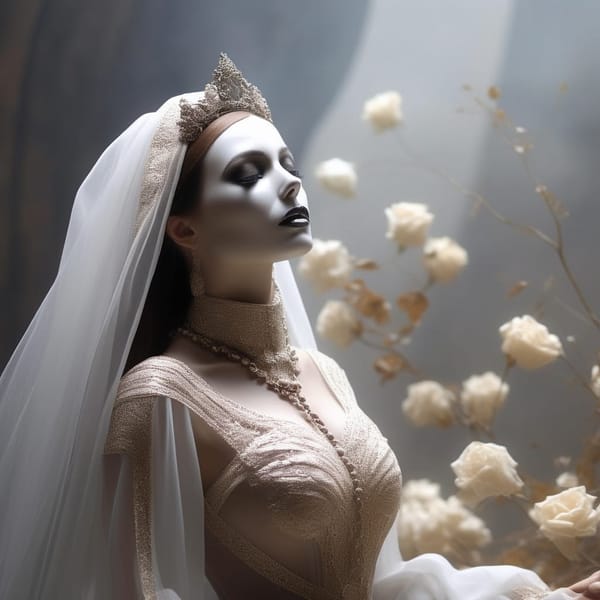 Stylized bridal portrait output