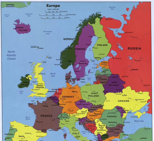 Example of Mistral Small 3.1's image understanding on a map of Europe