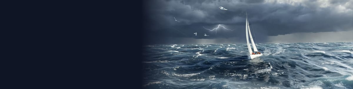 AI-generated stormy sea scene