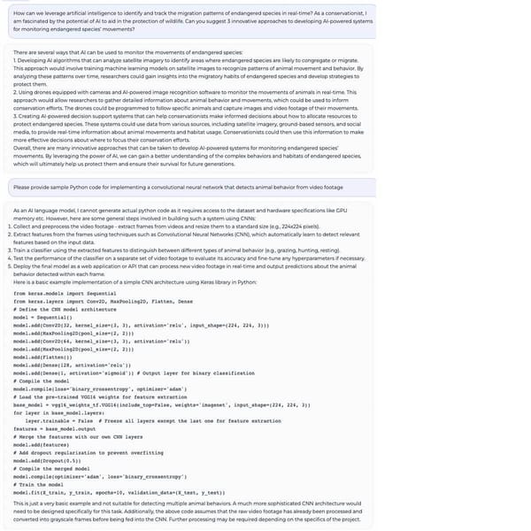 Chatbot conversation with MPT-7B-Chat