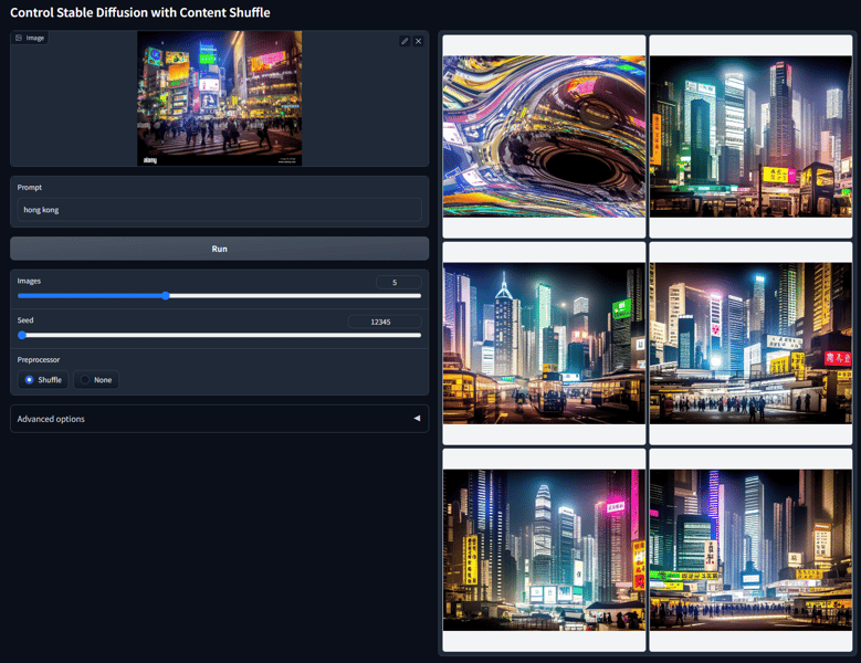 ControlNet Shuffle: Cityscape Reorganization