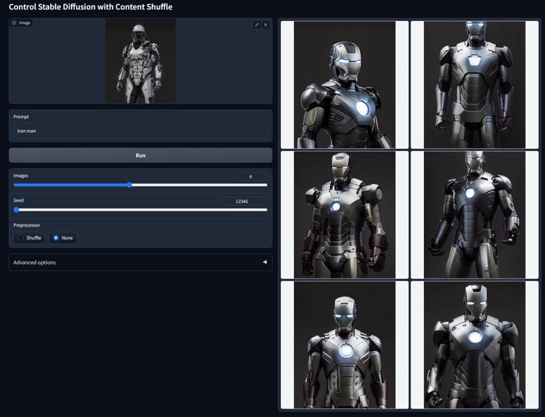 ControlNet Shuffle: Armor Style Transfer
