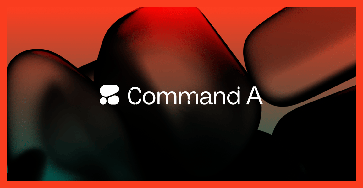 Command A hero image and abstract logo