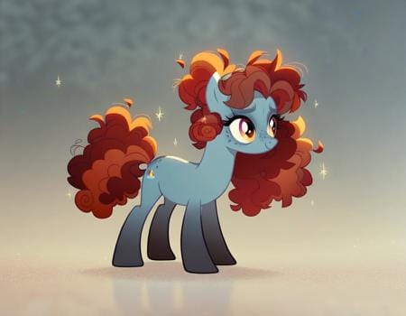 Cartoon pony illustration generated by Pony Diffusion V6 XL
