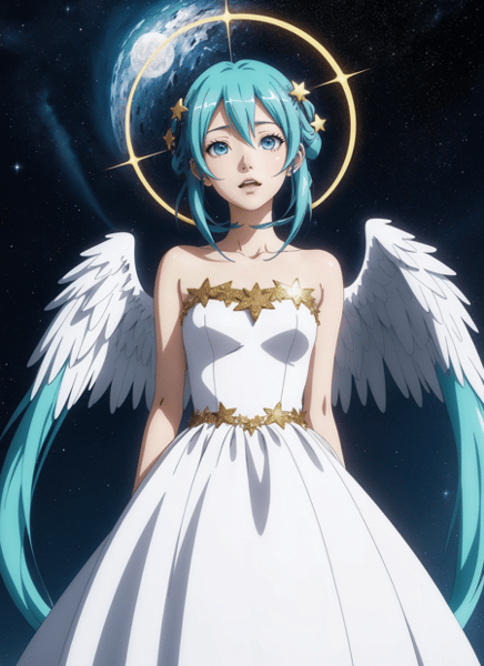 DreamShaper anime angel output