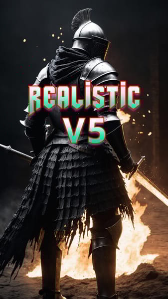 Knight in dark armor output by Yamer's Realistic V5