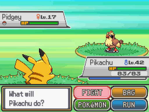 Screenshot of a Pokémon battle used for vision reasoning