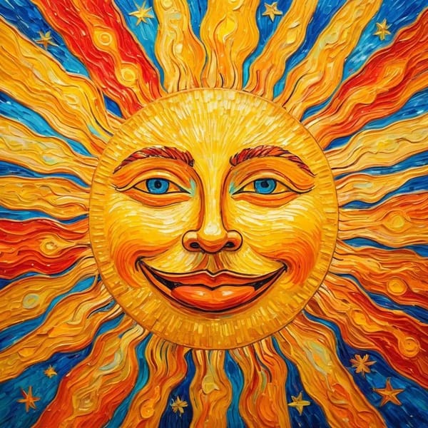 Whimsical sun painting output